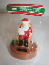 Solar Rocking Chair Santa 4" NEW Christmas Home Auto Decor