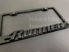 1x Black4Runner 3D Emblem BLACK Stainless License Plate Frame RUST FREE