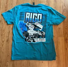 Rico Abreu #24 Sprint Car T-Shirt Adult Medium Blue World Of Outlaws Racing