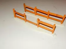 TWO WOODEN FENCE SECTIONS- ONE MISSING A PIECE - APPROX 1/16TH - H32