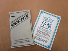 1986 86 Chevrolet Sprint owners manual ORIGINAL book guide literature