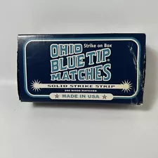 2013 Ohio Blue Tip Wooden Matches Solid Strike Strip Great Graphics Open Box 150