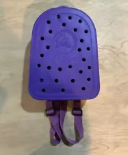 Crocs Mini Backpack Light Purple White Zipper Kids Book Bag Lavender Lilac