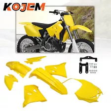 For Suzuki RM250/RM125 2001-2008 Yellow Restyle Plastics Kit Set New Style 2019 (For: 2008 RM250)