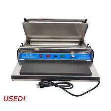 Used!Manual Sealing Packaging Machine 17" Food Tray Wrapping Stretch Film Sealer