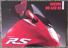 SUZUKI DR 650 RS MOTORCYCLE SALES BROCHURE 1990'S? (GERMAN TEXT)