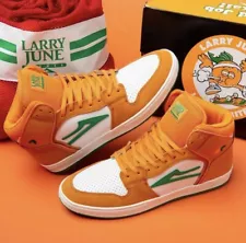 LAKAI X LARRY JUNE TELFORD SKATESHOE Orange/White - MENS SIZE 11