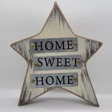 Rustic Home Sweet Home Country Star Wall Hanger Distressed Tabletop Decor