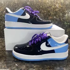 Nike Air Force 1 Low By You ID “PlayStation” Sz 10.5 black purple Carolina blue