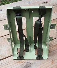 Military Style Canister Storage Rack, Aluminum, Pre-Owned