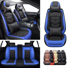 For Chevy Equinox Car Seat Covers Front&Rear Full Set Pu Leather Seat Protector (For: 2013 Chevrolet Impala)