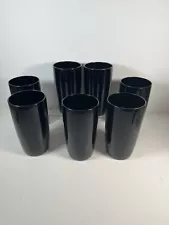 7 Artland Midnight Black Highball Glasses 5 5/8"