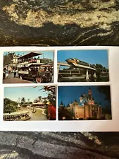 Vintage Lot Of Disneyland Postcards 4 Unused