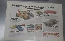 Datsun B-210 280 200Sx Print Ad 1977 16x11 Wall Art Decor