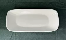 Corelle Winter Frost White Appetizer Tray Dish Oblong Plate 10.5" x 4.75" USA