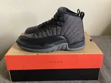 Nike Air Jordan 12 Retro Wool Dark Grey 852627-003 Size 7.5