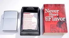 Vintage 2004 L Promo Marlboro Zippo "Never Short on Flavor" 72's Anniversary