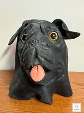 Latex Full Head Overhead Animal Dog Mask, Bulldog Mask Pug Halloween Costume