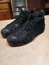 Nike Air Foamposite One Prm Triple Black nubuck 575420-006 Men's Size 13 *READ*