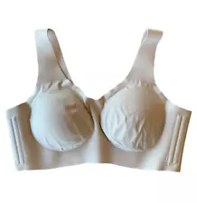 HONEYLOVE Lift Wear V Neck Bra Size XL Tan Sand Wire Free Removable Cups