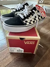 VANS Old Skool (Primary Check) Black & White Checker Unisex Women’s7.5/Men’s6.0