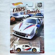 Hot Wheels BMW M1 Procar Cars and Donuts #4 White Real Riders For Sale