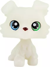 DIY lps Pets Toy White Collie Different Eyes Glow in the dark Happy Play Kids