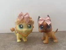 New ListingLittlest Pet Shop Lps Authentic Great Dane #244 And Lion #1004