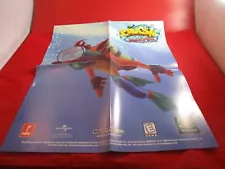 Crash Bandicoot Warped Playstation 1 PS1 Foldable Promo Poster Prima Insert ONLY