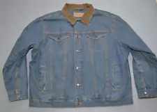 Wrangler Men's Concealed Carry Blanket-Lined Denim Jacket XL Corduroy Collar