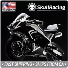 SkullRacing Gas Powered Mini Pocket Bike Motorcycle 50RR (White)