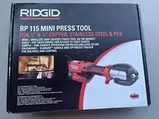 Ridgid RP115 (72553) Mini Press Tool Kit w/Battery, 1/2" & 3/4" ProPress Jaws