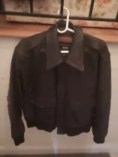 Pre-owned Men's XL Alpha Industries Goatskin Leather Bomber Jacket Intl Sale...