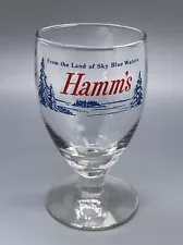 Hamms Beer Glass Squat Goblet / Vtg Barware Advertising / Man Cave Bar Decor