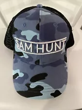 Sam Hunt SnapBack Trucker Hat Blue Camo