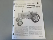 International 656 Hydrostatic Tractor Sales Info 4 Page