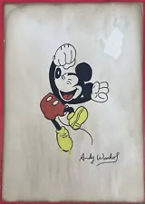 Andy warhol Drawing on paper (Handmade) signed and stamped