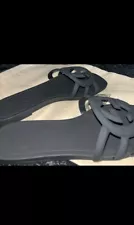 Black Gucci Rubber G Sandals 37/7