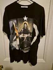 Givenchy T-Shirt Madonna & Child Graphic Print Black XS