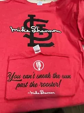 ST. LOUIS CARDINALS JULY T-SHIRT OF THE MONTH MIKE SHANNON 7/18/23 SGA SIZE XL