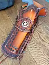 SMITH & WESSON MODEL 686 HOLSTER, LEATHER REVOLVER HOLSTER, CUSTOM GUN HOLSTER