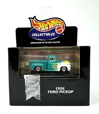 1998 Hot Wheels Collectibles 1956 Ford Pickup Diecast Car Teal With Flames 26788