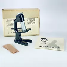 Vintage 1950s Cheerios Secret Agent Microscope w/ Plastic Slides, Box & Pamphlet