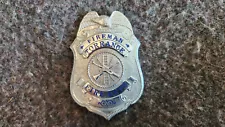 Vintage Obsolete Fireman Torrance Fire Department Socal Los Angeles Badge