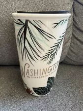 Starbucks Washington Evergreen State Ceramic Travel Tumbler Mug 12 oz