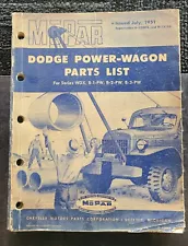 Original 1947-51 Dodge Power Wagon Truck Mopar Parts Price List Catalog 202 Pgs