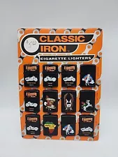 Vintage Classic Iron 1994 Lighter Sales Display full set of 12 Lighters Harley