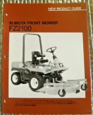 Factory Dealership Sales Guide Specs Brochure Kubota Front Mower FZ2100