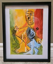 Picasso Original Oil Painting -Signed-Gallery Stamp -Framed-Not A Copy