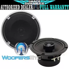 IMAGE DYNAMICS ID65 CAR 6.5" 100W RMS 2-WAY SILK TWEETERS COAXIAL SPEAKERS NEW